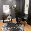 unpropped shared modern office setting
